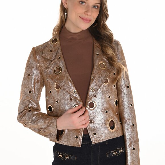 254997 Cognac VEGAN Jacket by FRANK LYMAN - Picture 1 of 1